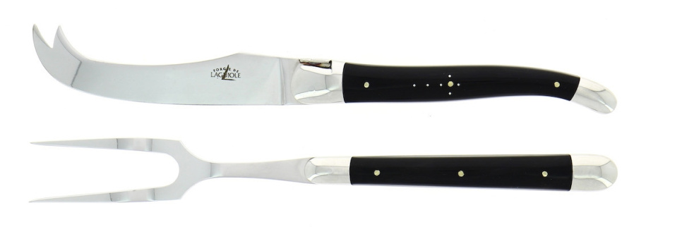 Zestaw do sera, uchwyt z ciemnego rogu, polerowany, Tradition - Forge de Laguiole w grupie Gotowanie / Noże kuchenne / Noże do sera w The Kitchen Lab (1446-32881)