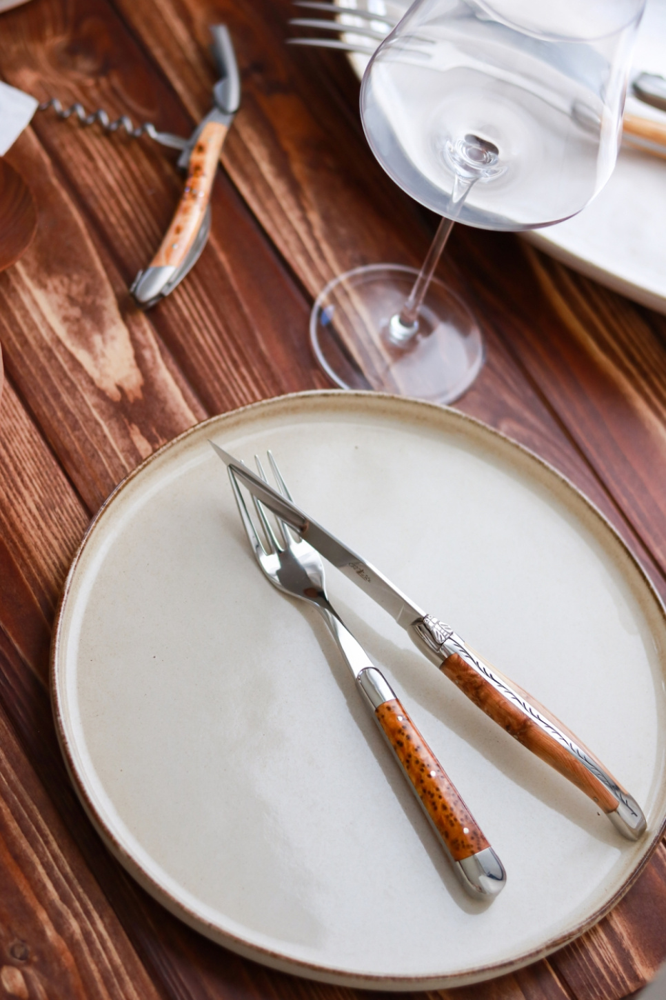 Sześć widelców, uchwyt En, polerowany, Tradition - Forge de Laguiole