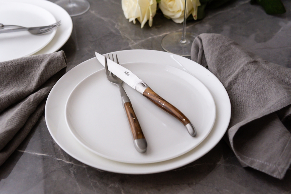 Sześć widelców, uchwyt Pistage, polerowany, Tradition - Forge de Laguiole