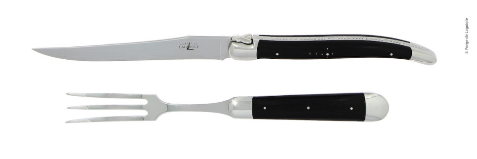 Zestaw do rzeźbienia 17 cm, uchwyt z ciemnego rogu, polerowany, Tradition - Forge de Laguiole w grupie Gotowanie / Noże kuchenne / Inne noże w The Kitchen Lab (1446-32949)