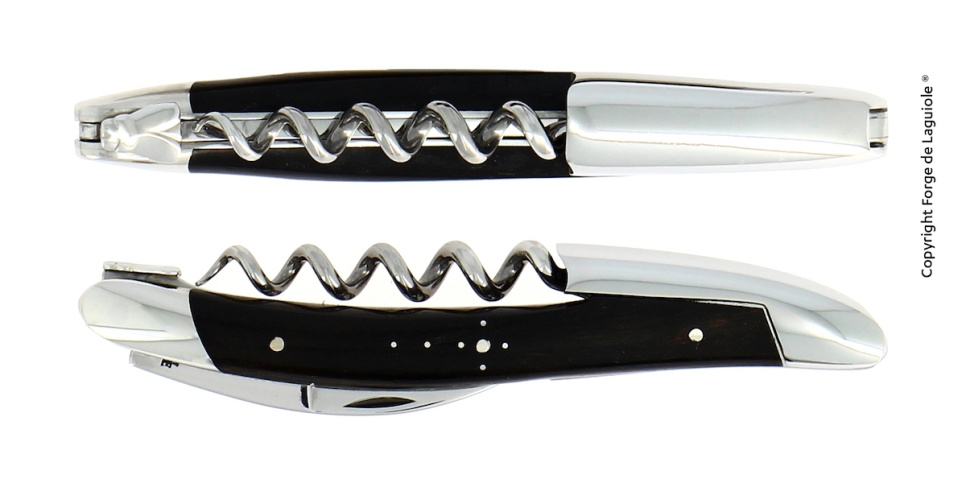 Hebanowy nóż sommelierski, polerowany, Tradition - Forge de Laguiole w grupie Bar i wino / Akcesoria do wina / Noże sommeliera i otwieracze do butelek w The Kitchen Lab (1446-32961)