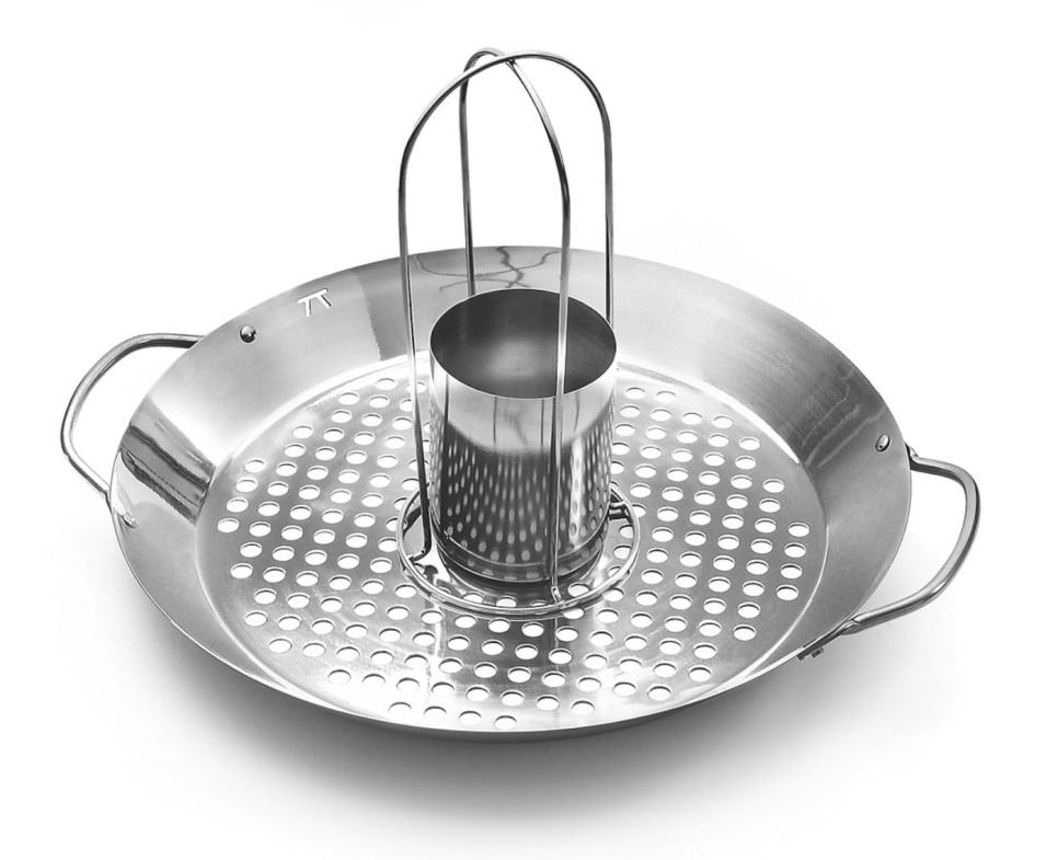 2 w 1 Wok do grillowania i podstawka pod kurczaka w grupie Grille, kuchenki i piekarniki / Akcesoria do grillowania / Rusztowania i uchwyty w The Kitchen Lab (1451-12775)