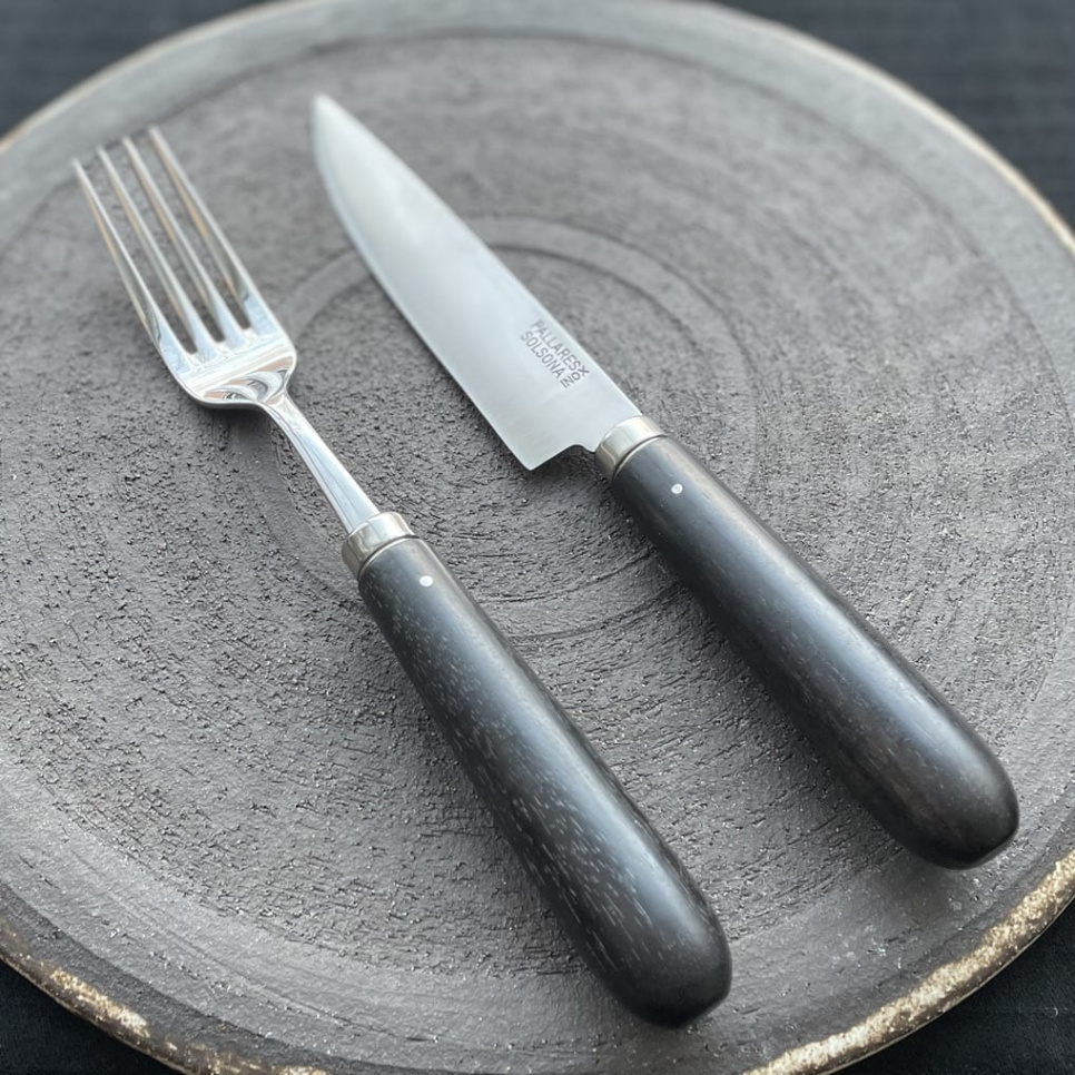 Nóż i widelec, heban - Pallarès w grupie Nakrycie stołu / Sztućce / Sztućce w The Kitchen Lab (1451-25218)