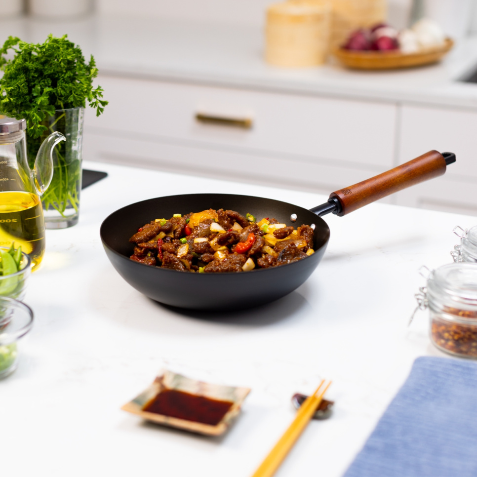 Patelnia Stir Fry ze stali węglowej, wypalone - Joyce Chen