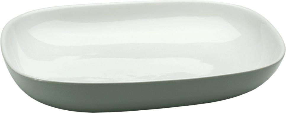 Talerz kamionkowy Ovale, jasnoszary w grupie Nakrycie stołu / Talerze, miseczki i inne naczynia / Talerze w The Kitchen Lab (1466-12193)
