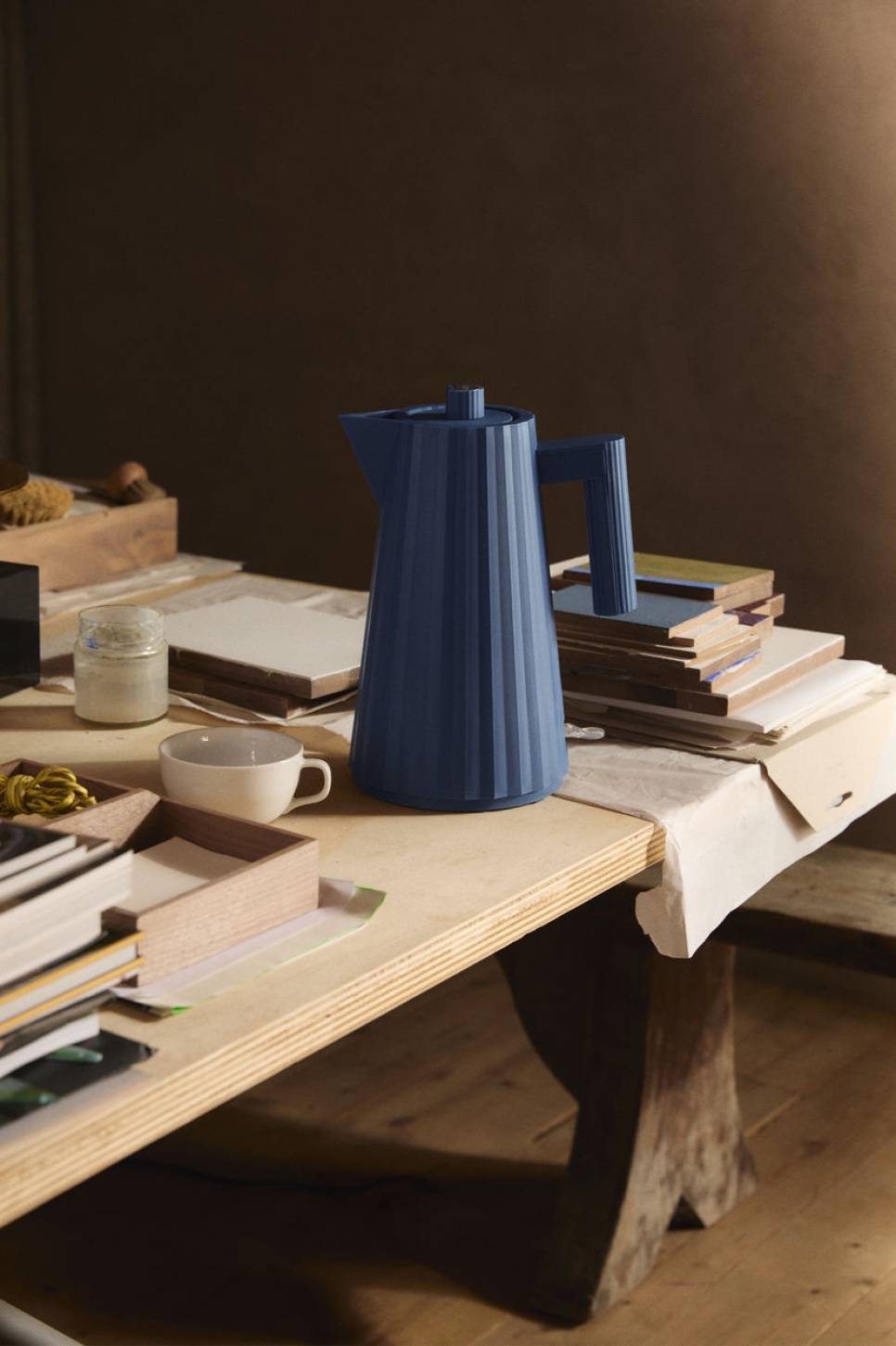 Czajnik, Plissé, niebieski - Alessi - 1 litr