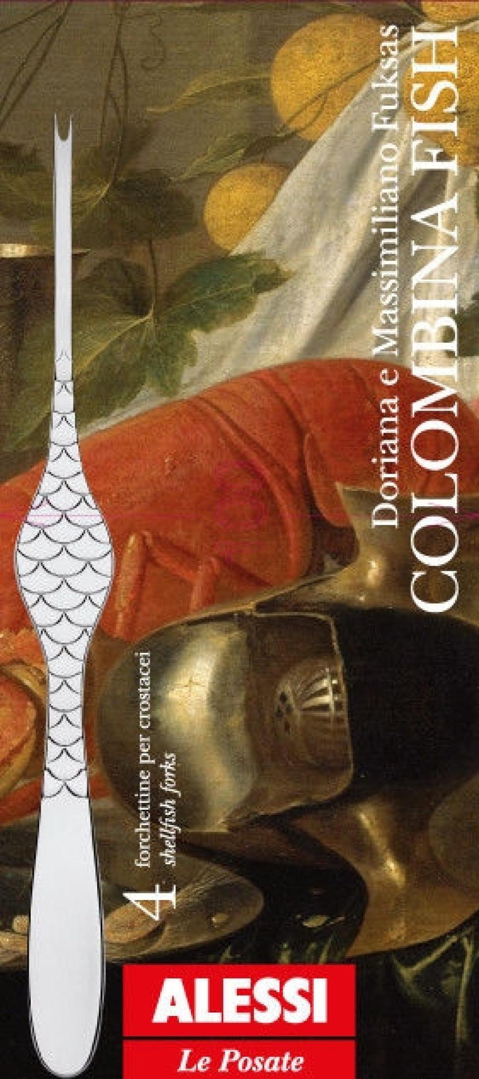 Sztućce do owoców morza, Colombina Fish, opakowanie 4 szt.