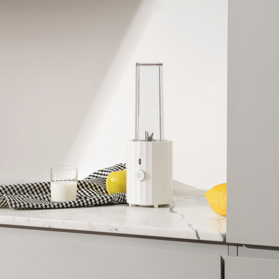 Blender osobisty / mini mikser, Plissé, biały - Alessi