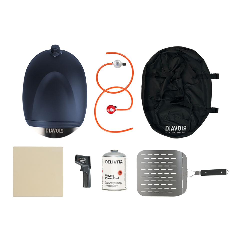Piec do pizzy Diavolo, gazowy, niebieski - Delivita Piec do pizzy Diavolo, gazowy, niebieski - Delivita