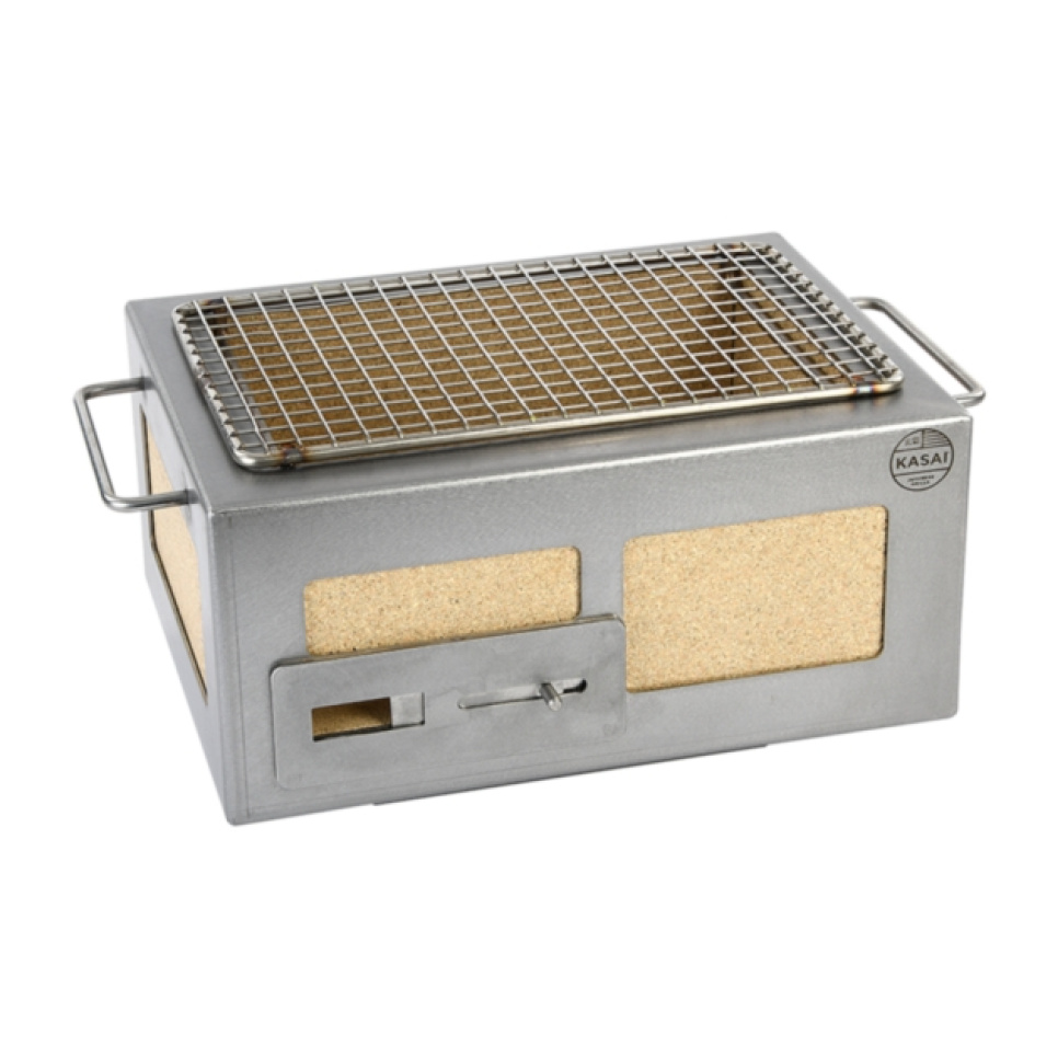 Grill stołowy/conro z ramą ze stali nierdzewnej, Nano 31 x 23 cm - Kasai Grill stołowy/conro z ramą ze stali nierdzewnej, Nano 31 x 23 cm - Kasai