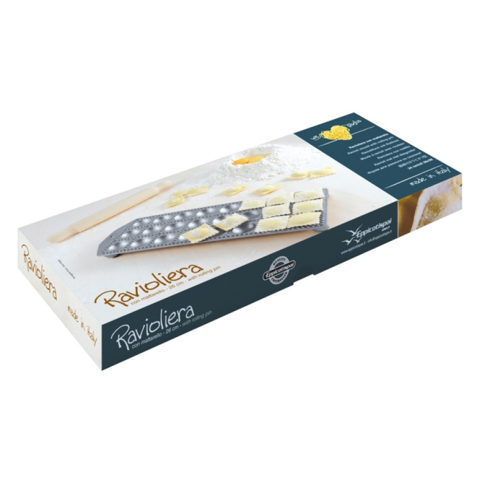 Forma do ravioli z wałkiem do ciasta, 24 sztuki - Eppicotispai Forma do ravioli z wałkiem do ciasta, 24 sztuki - Eppicotispai