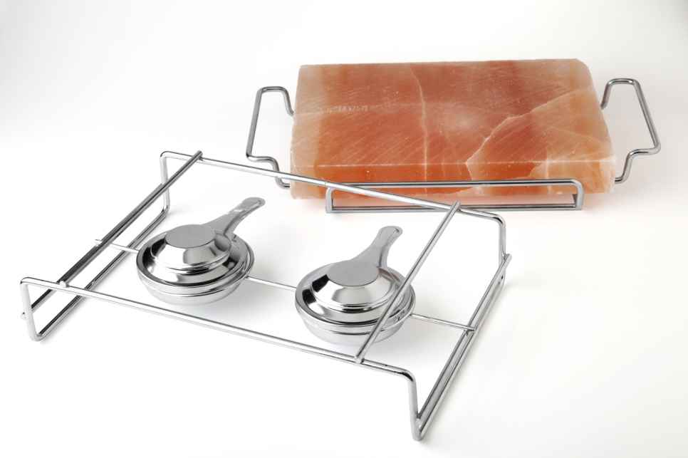 Zestaw z kamieniem do grillowania w soli himalajskiej i palnikiem nadmuchowym - 100% Chef