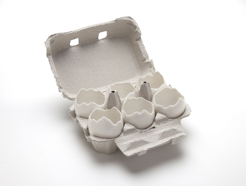 Połówki jajek w porcelanie żaroodpornej - 100% Chef