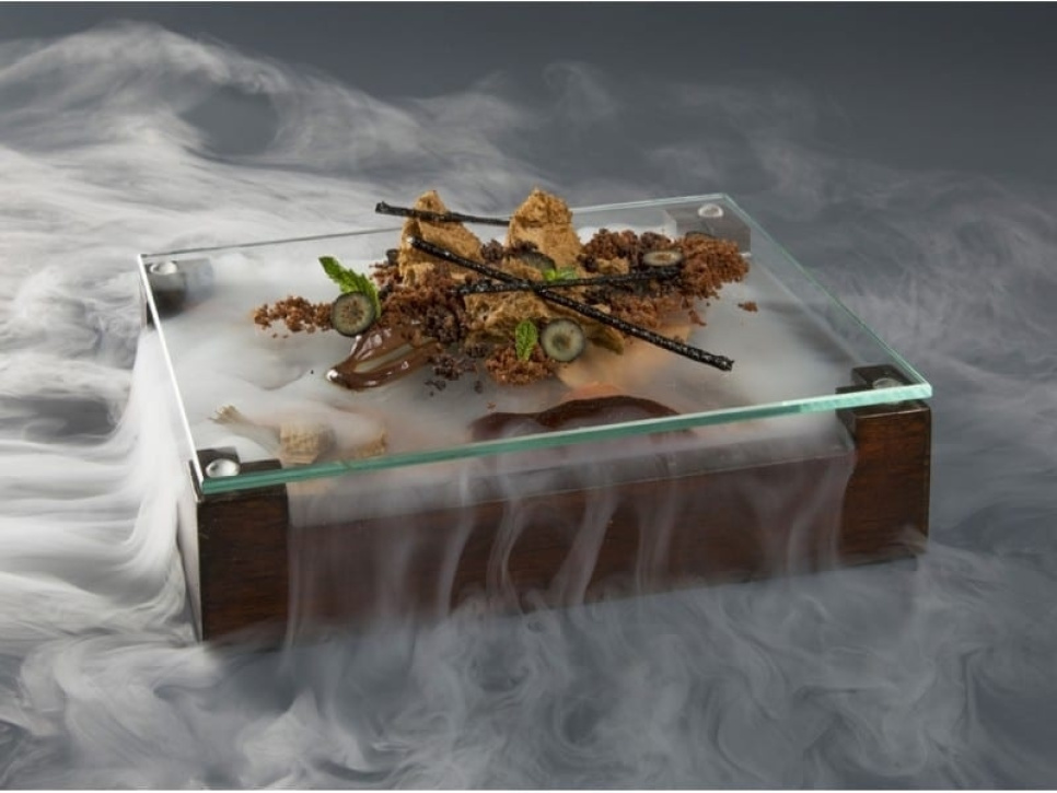 Pudełko drewniane z orzecha włoskiego do serwowania - 100% Chef Pudełko drewniane z orzecha włoskiego do serwowania - 100% Chef