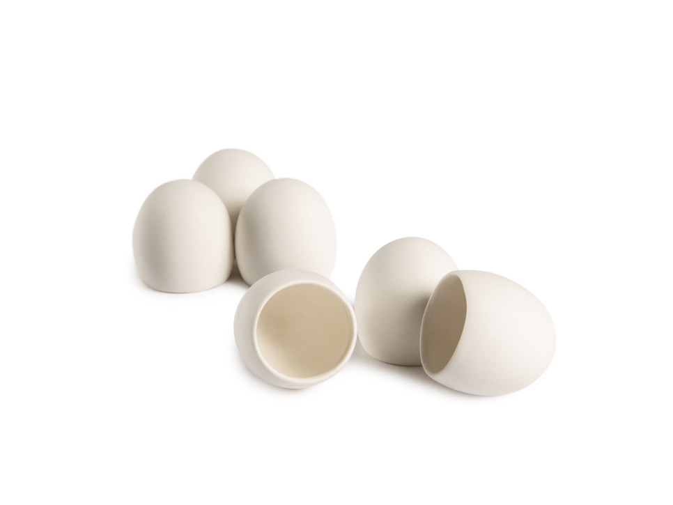Jajka w porcelanie do serwowania, białe, opakowanie 6 sztuk - 100% Chef w grupie Nakrycie stołu / Inne do nakrycia stołu / Układ w The Kitchen Lab (1532-26315)