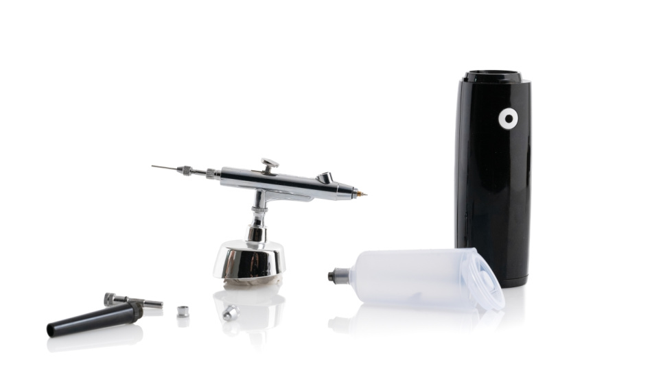 Deko Spray, zasilany bateryjnie aerograf do dekoracji czekoladowych - 100% Chef