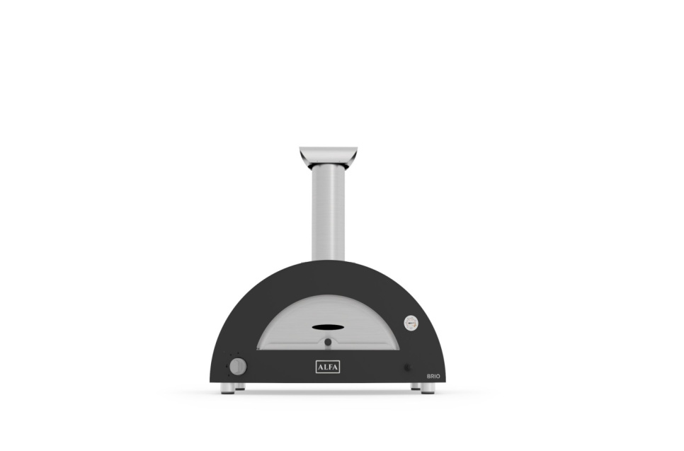 Brio, Piec do pizzy, gazowy i opalany drewnem, czarny - Alfa Forni