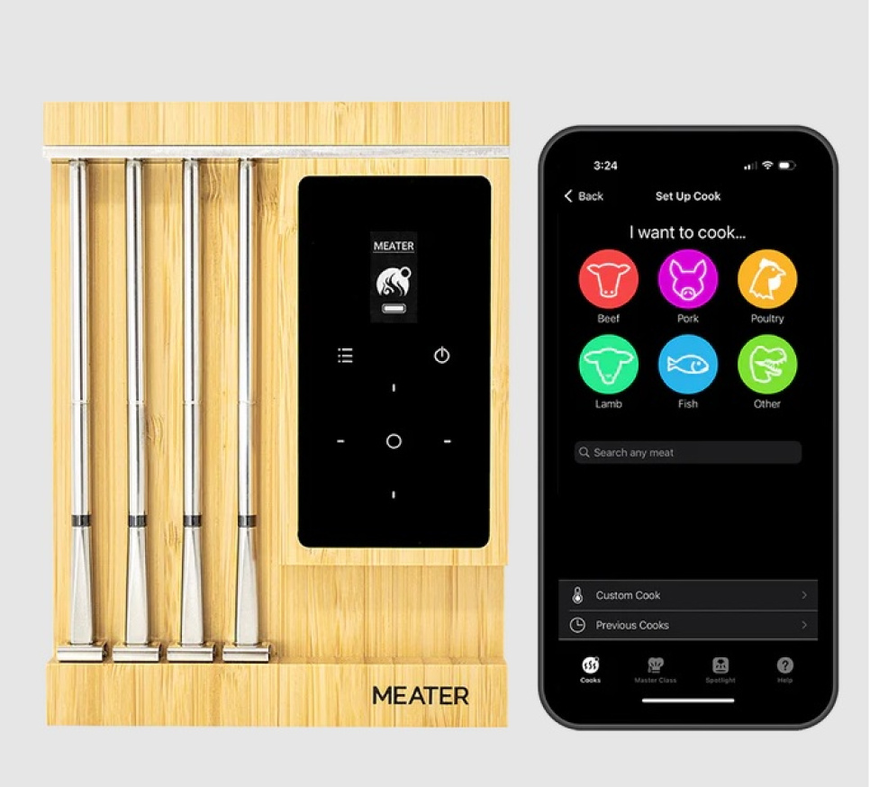 Bezprzewodowy termometr do grilla z 4 sondami, Meater Pro XL Bezprzewodowy termometr do grilla z 4 sondami, Meater Pro XL