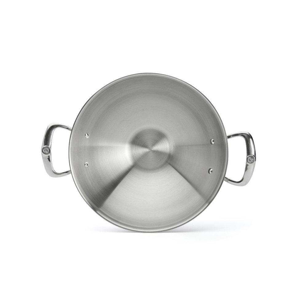 Wok w stali nierdzewnej z dwoma uchwytami, 32 cm, powinowactwo - de Buyer Wok w stali nierdzewnej z dwoma uchwytami, 32 cm, powinowactwo - de Buyer