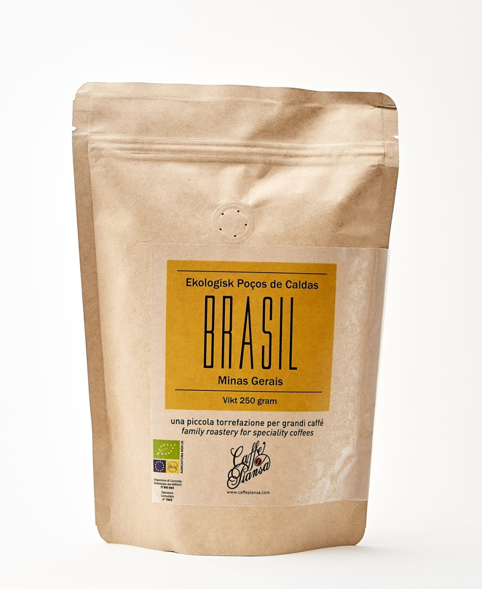 Brasil Minas Gerais Eko pojedyncze espresso, 250g - Piansa w grupie Herbata i kawa / Ziarna kawy / Espresso w The Kitchen Lab (1636-16785)