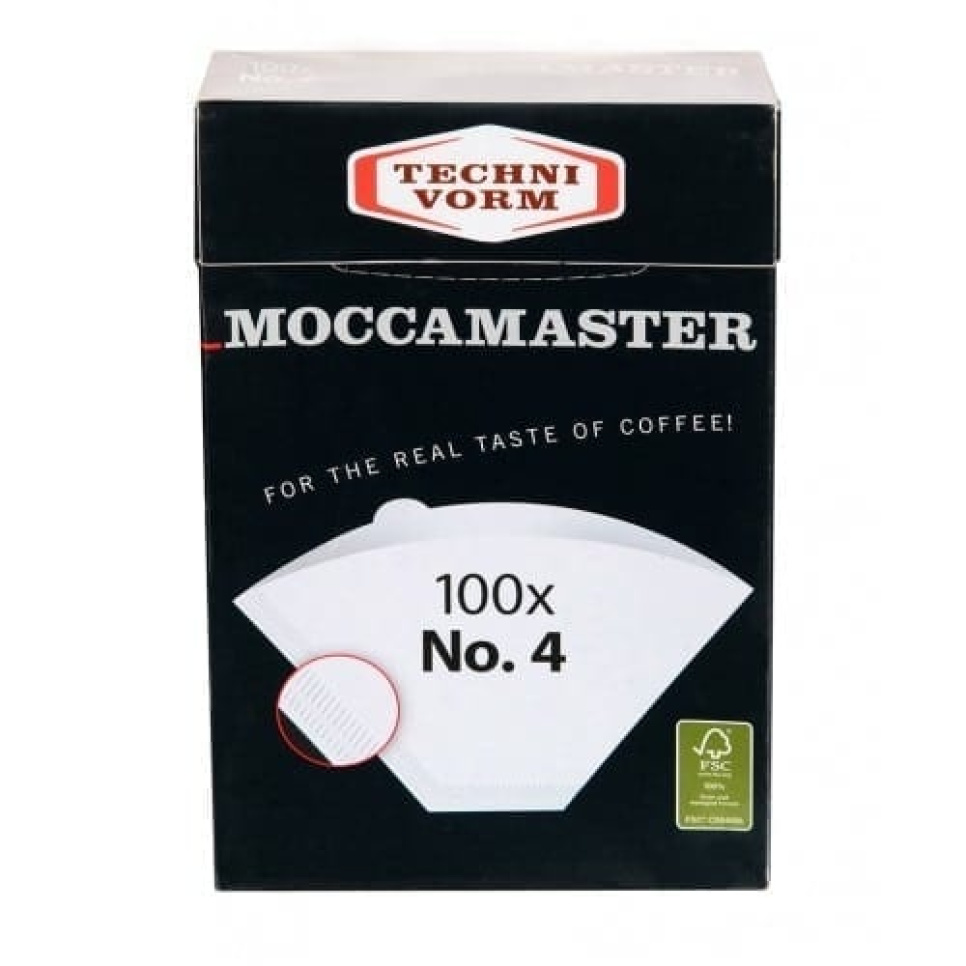 Filtr, 1x4 100 sztuk - Moccamaster w grupie Herbata i kawa / Akcesoria do kawy / Filtr do kawy w The Kitchen Lab (1649-16017)