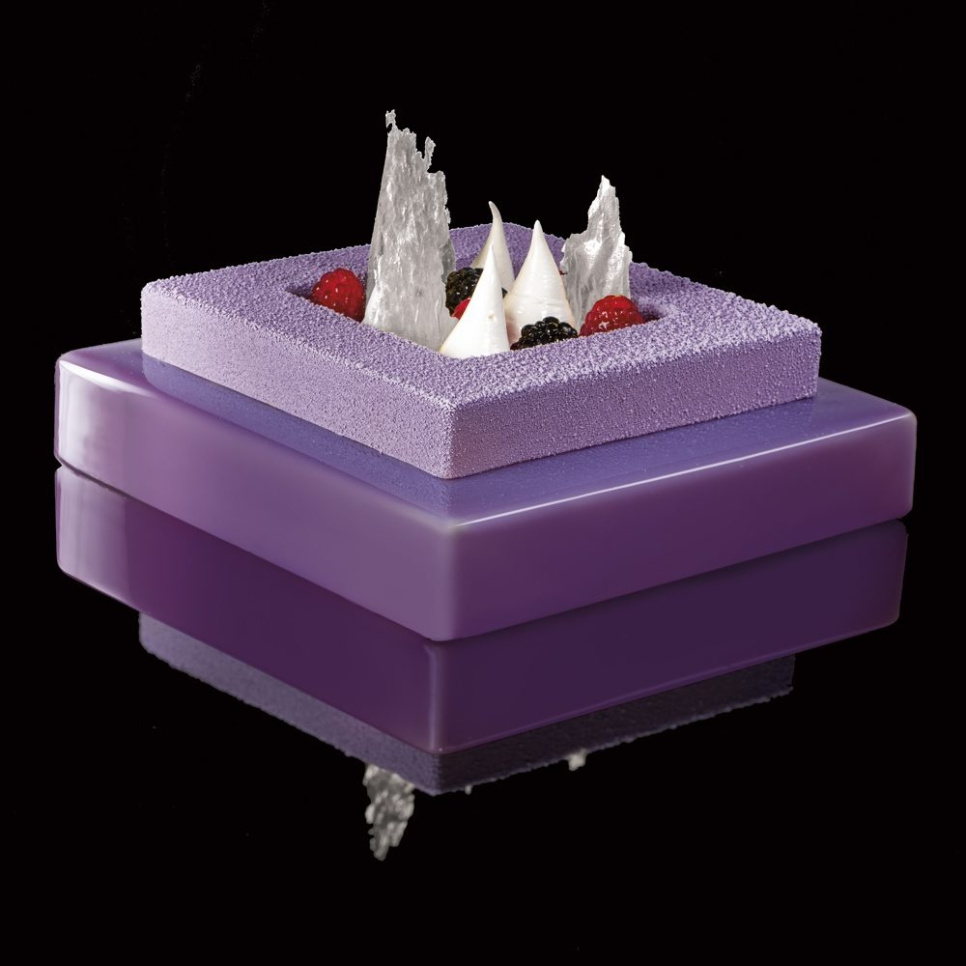 Kwadratowy pierścień do tortu/ musu, zestaw z przekładkami - Martellato Kwadratowy pierścień do tortu/ musu, zestaw z przekładkami - Martellato