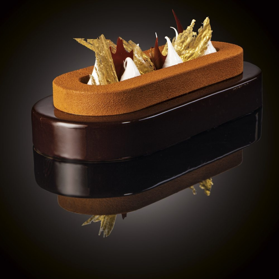 Pierścień do ciasta owalny/pierścień do musu, Zestaw z przekładkami - Martellato