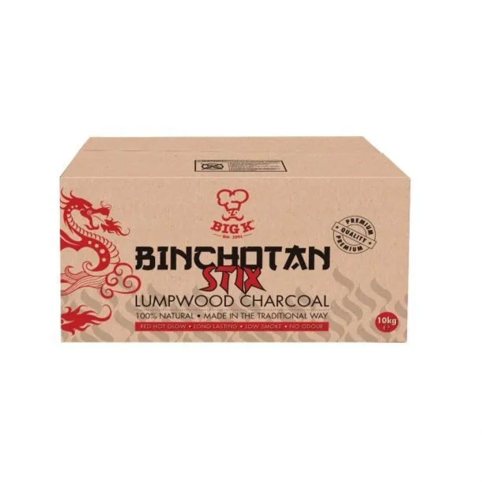 Binchotan, Binchostix 10kg - Big K w grupie Grille, kuchenki i piekarniki / Węgiel i brykiety do grilla / węgiel drzewny w The Kitchen Lab (1738-27590)