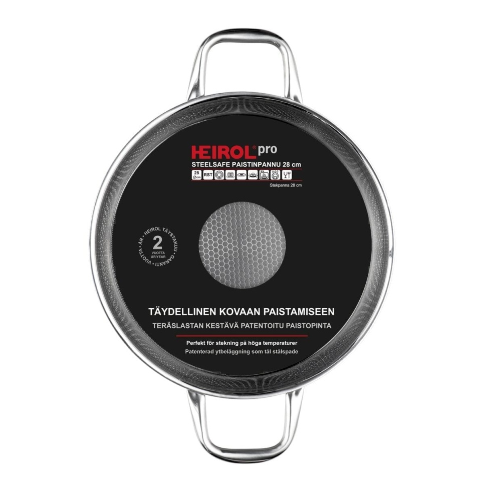 Patelnia do serwowania/smażenia, STEELSAFE PRO - Heirol