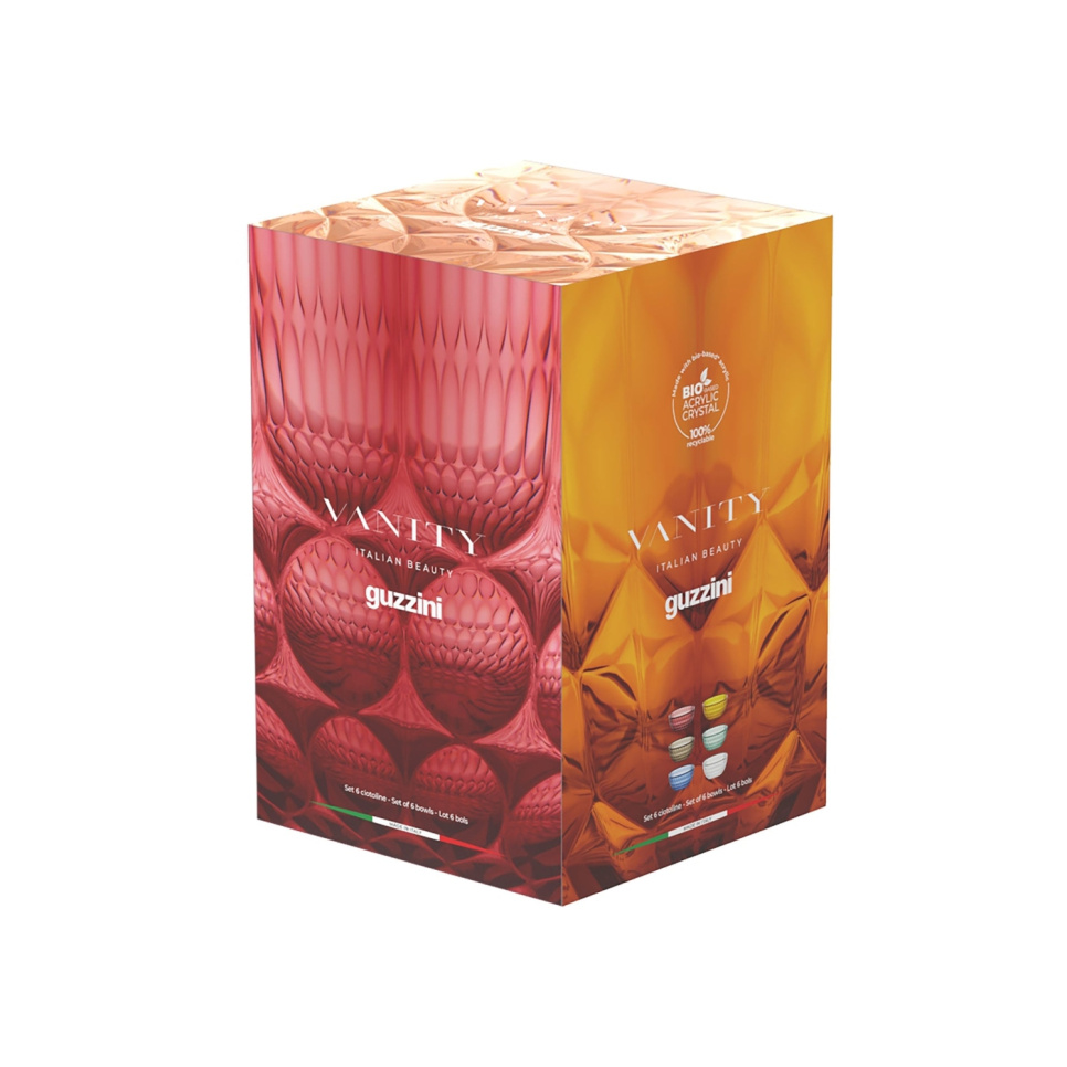 Miski do serwowania z plastiku, 12 cm, Vanity, zestaw 6 szt. - Guzzini