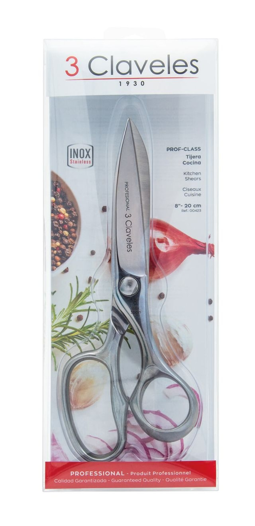 Nożyczki kuchenne ze stali nierdzewnej, Prof-Class - 3 Claveles