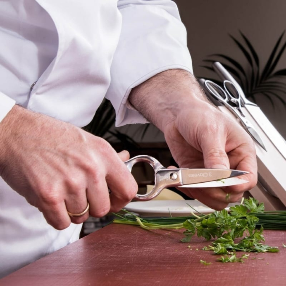 Profesjonalne nożyczki kuchenne ze stali nierdzewnej, niebieskie - 3 Claveles Profesjonalne nożyczki kuchenne ze stali nierdzewnej, niebieskie - 3 Claveles