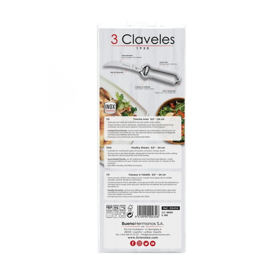 Nożyce do drobiu ze sprężyną - 3 Claveles