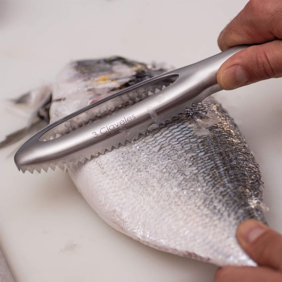 Skrobak do ryb, niebieski - 3 Claveles