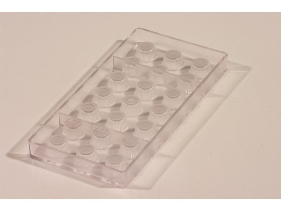 Forma do pralin Okrągła z rowkami, 21 pralin - Pavoni