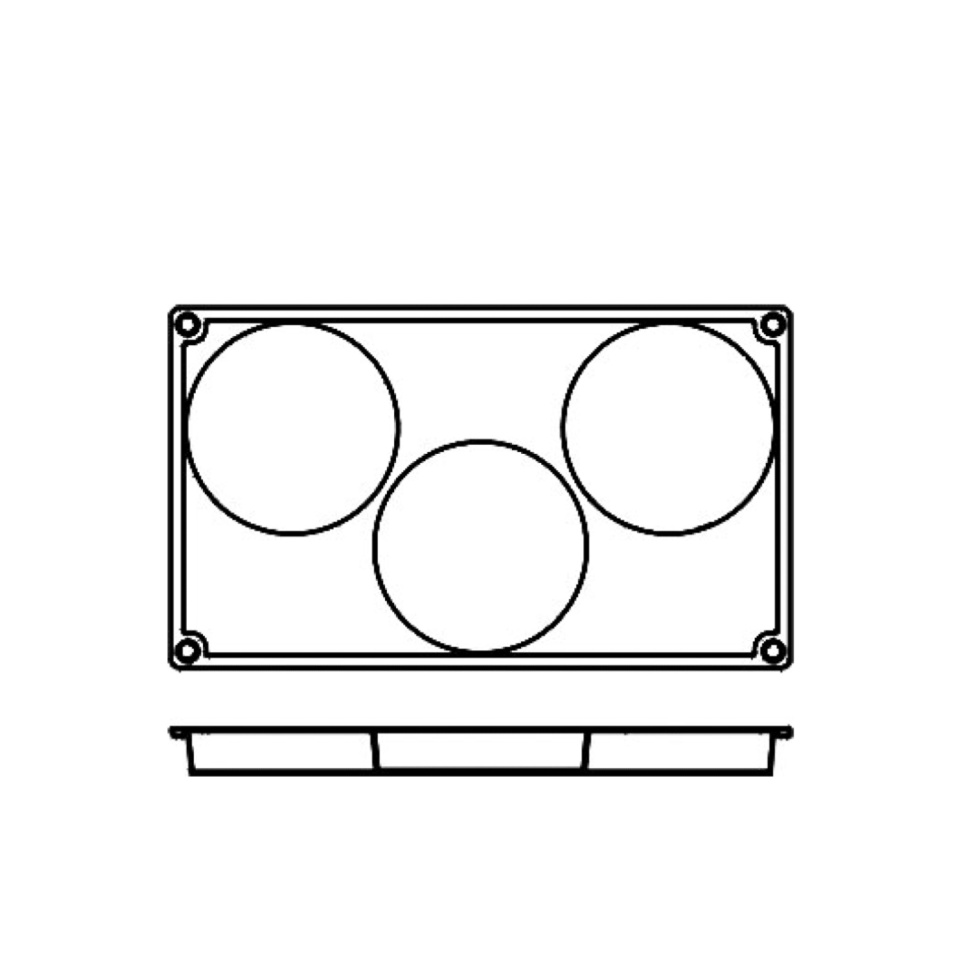 Forma do pieczenia z silikonu, duży niski cylinder, 3 szt. - Pavoni Forma do pieczenia z silikonu, duży niski cylinder, 3 szt. - Pavoni