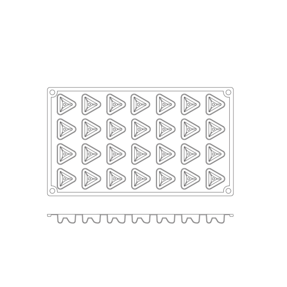 Forma do pieczenia w silikonie, mały trójkątny savarin, 28 szt - Pavoni Forma do pieczenia w silikonie, mały trójkątny savarin, 28 szt - Pavoni