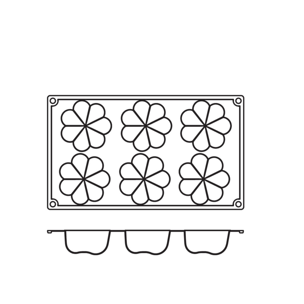Forma do pieczenia z silikonu, 6 szt. - Pavoni