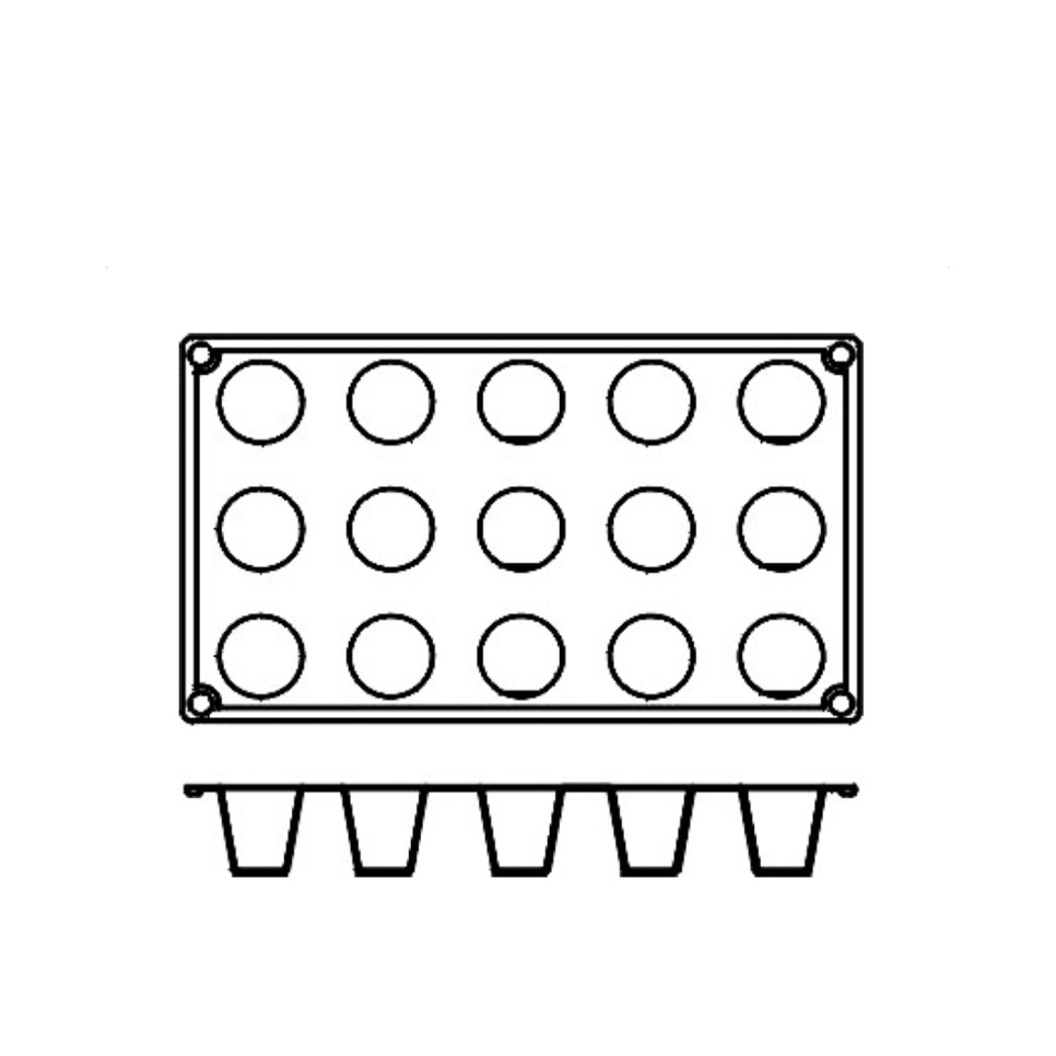 Forma do pieczenia z silikonu, mały stożek, 15 szt. - Pavoni Forma do pieczenia z silikonu, mały stożek, 15 szt. - Pavoni