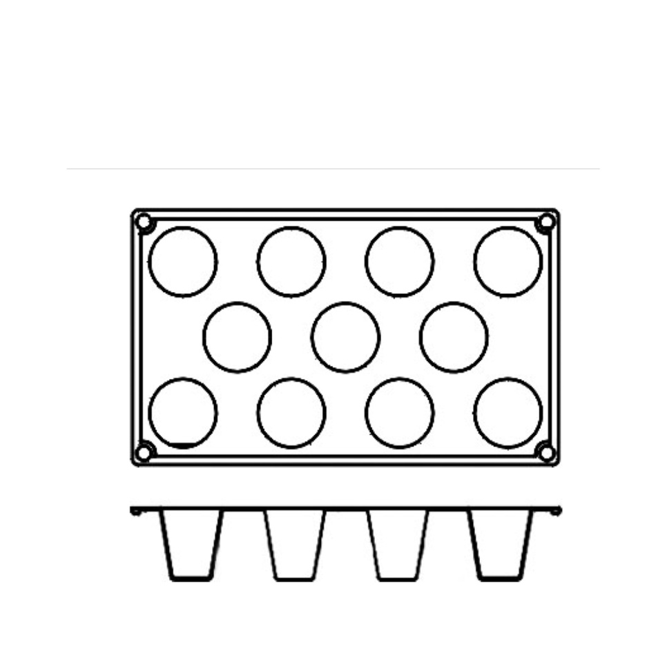 Silikonowa forma do pieczenia, stożek, 11 szt. - Pavoni