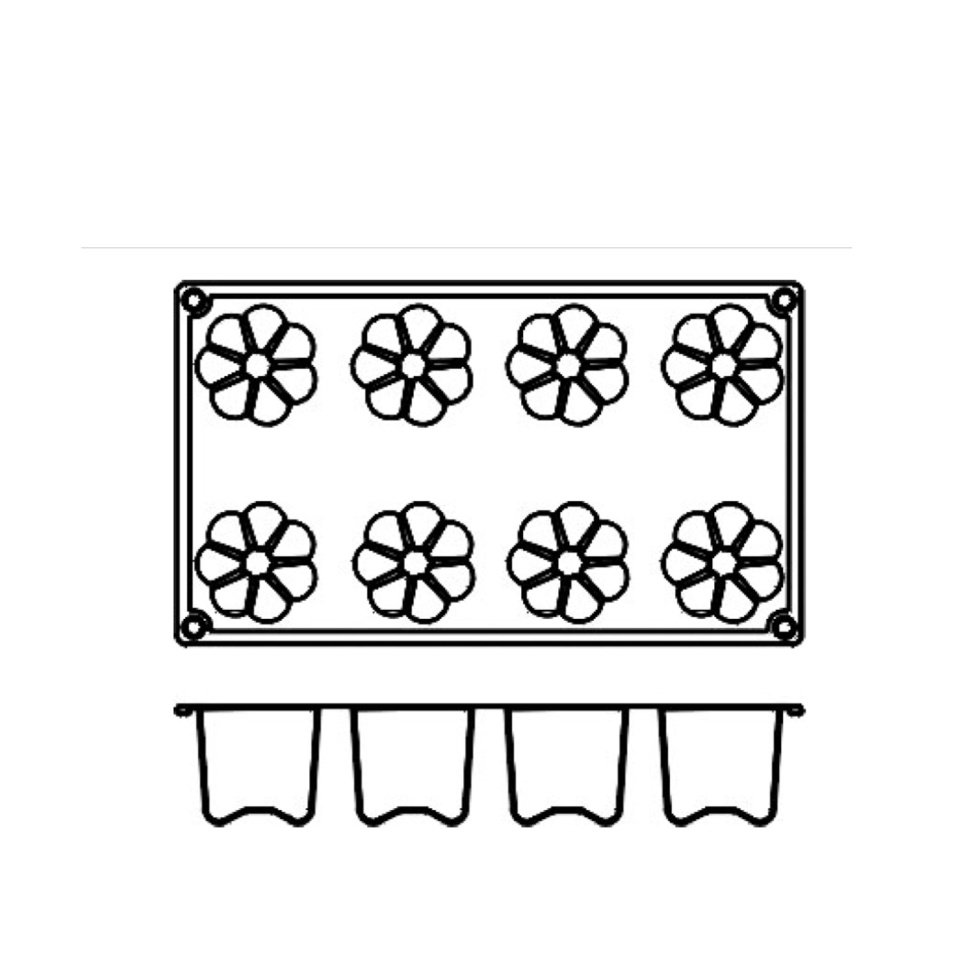 Forma do pieczenia z silikonu, bawarska, 15 szt. - Pavoni