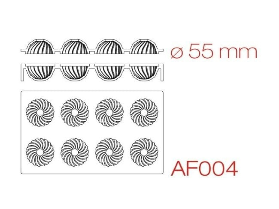 Forma silikonowa, PavoDuo, sfera AF004 - Pavoni Forma silikonowa, PavoDuo, sfera AF004 - Pavoni