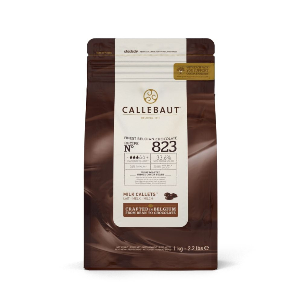 Couverture, czekolada mleczna 33,6%, 1 kg - Callebaut w grupie Bar i wino / Wyposażenie baru / Inne wyposażenie baru w The Kitchen Lab (1827-25846)
