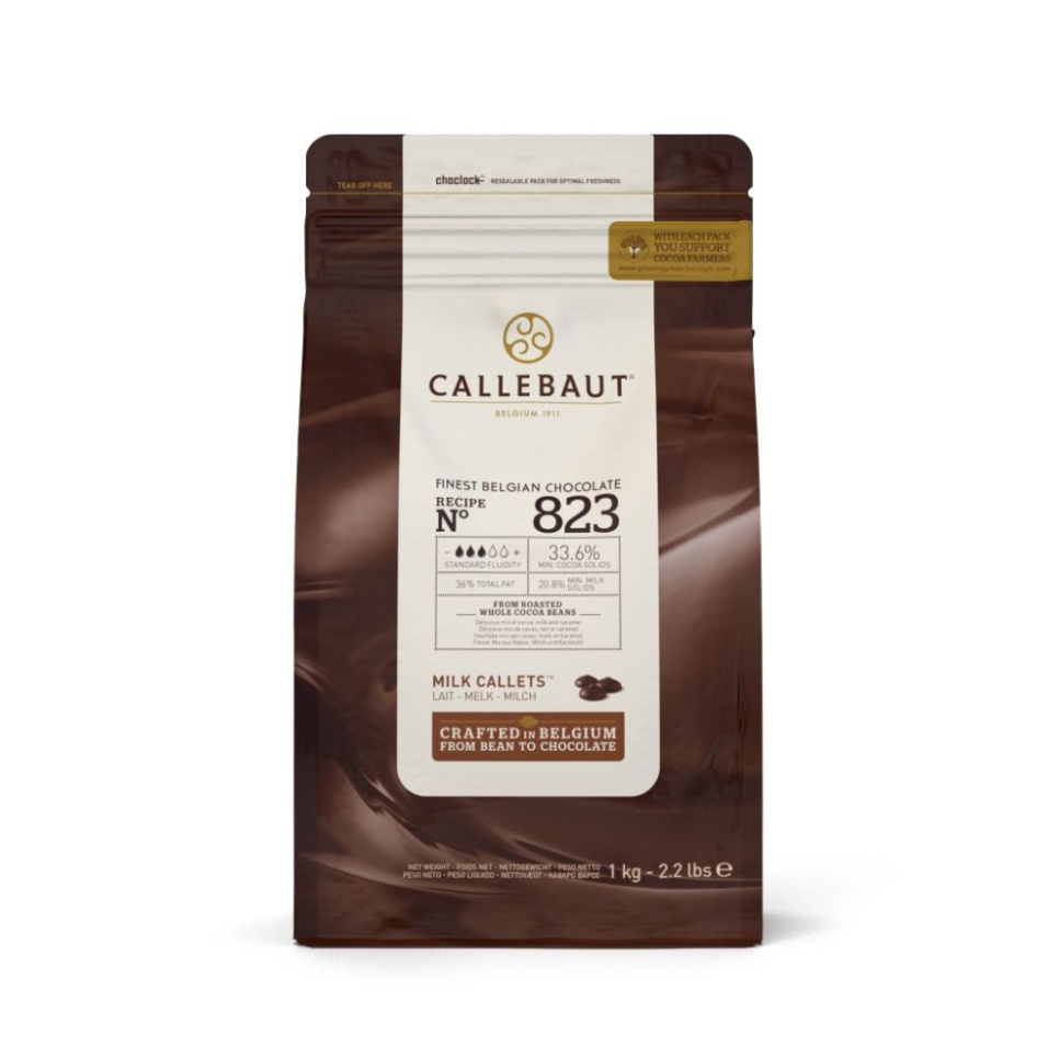 Couverture, czekolada mleczna 33,6%, 1 kg - Callebaut w grupie Pieczenie / Przybory do pieczenia / Przybory do czekolady w The Kitchen Lab (1827-25846)