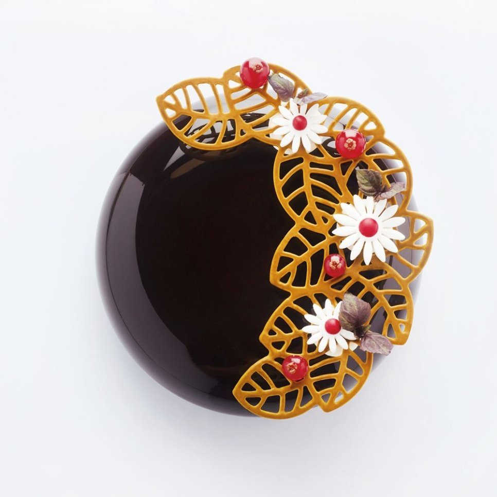 Silikonowy kształt dla tuile pr001, liście w wieńcu, pavodecor - Pavoni