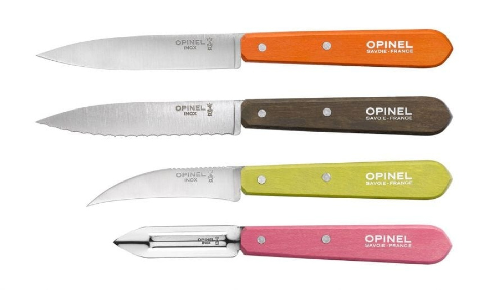 Zestaw noży w czterech częściach, lata 50-te, Essentials - Opinel w grupie Gotowanie / Noże kuchenne / Zestaw noży w The Kitchen Lab (1861-22651)