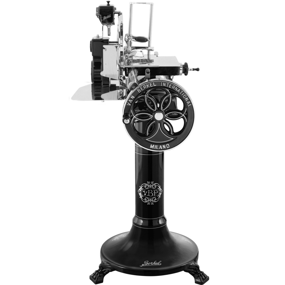 Stojak na krajalnicę B3, Tribute, B114, Czarny ze srebrnym dekorem - Berkel Stojak na krajalnicę B3, Tribute, B114, Czarny ze srebrnym dekorem - Berkel