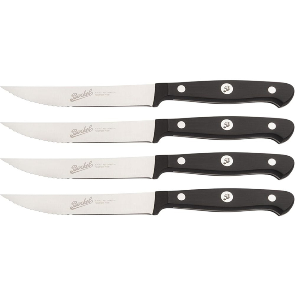 Ząbkowane noże do steków, 4 szt. Classic Black - Berkel w grupie Gotowanie / Noże kuchenne / Inne noże w The Kitchen Lab (1870-23936)