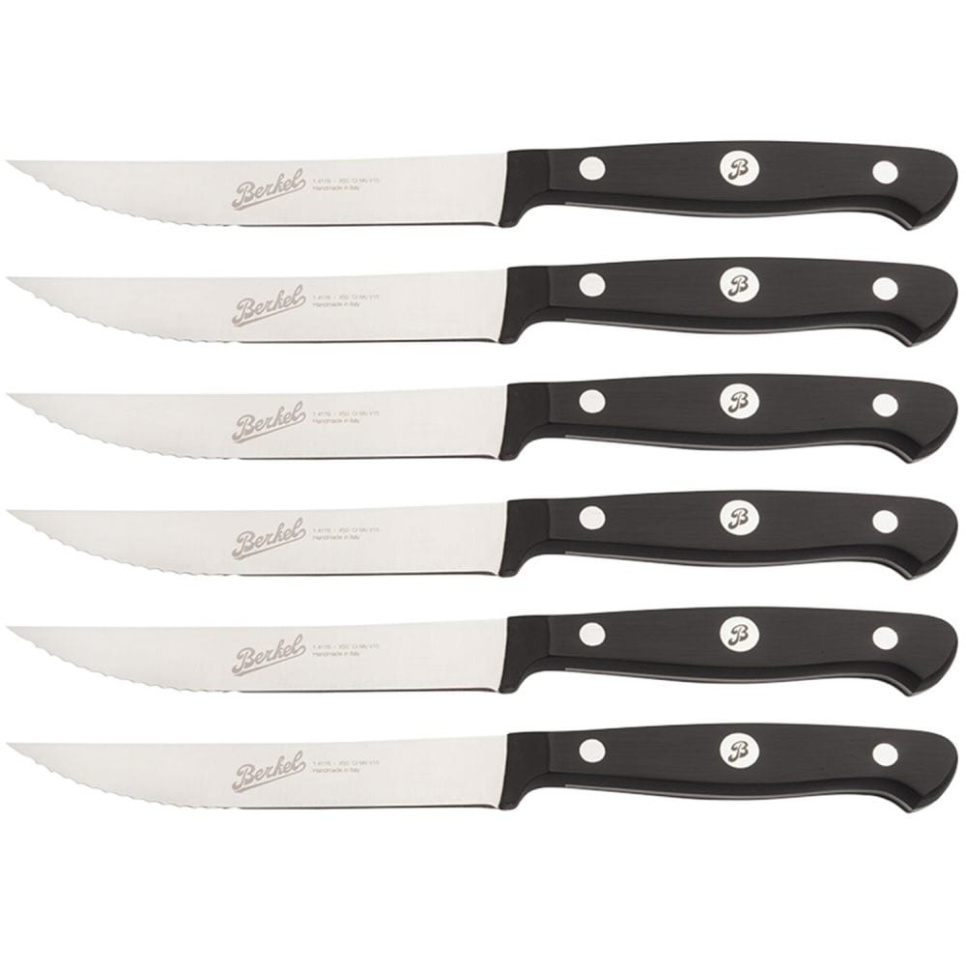 Ząbkowane noże do steków, 6 szt. Classic Black - Berkel w grupie Gotowanie / Noże kuchenne / Inne noże w The Kitchen Lab (1870-23937)