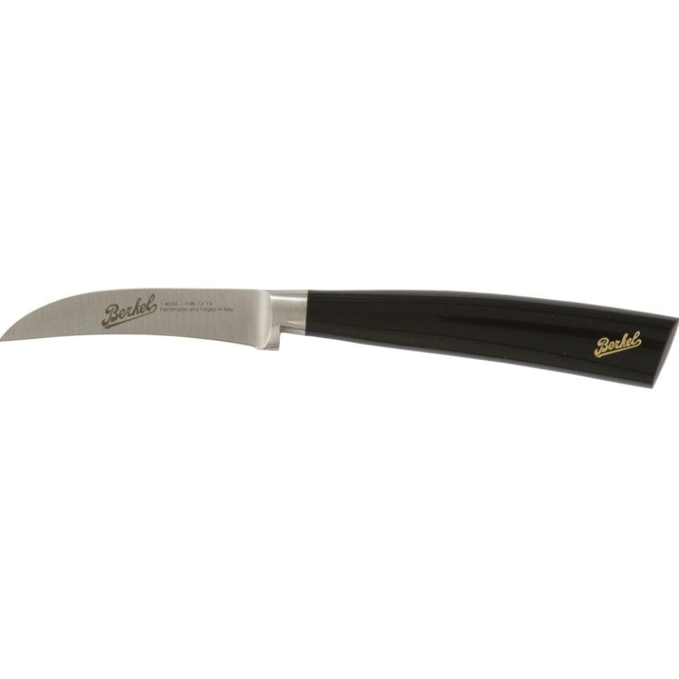 Zakrzywiony nóż do obierania, 7 cm, Elegance Glossy Black - Berkel w grupie Gotowanie / Noże kuchenne / Noże do parowania w The Kitchen Lab (1870-23938)